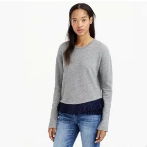 J. CREW Ruffle Hem Sweatshirt Ruffle Trim